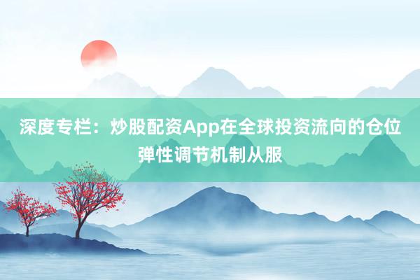 深度专栏：炒股配资App在全球投资流向的仓位弹性调节机制从服