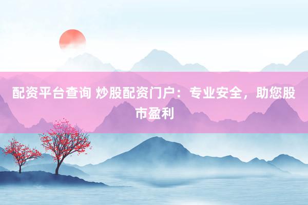 配资平台查询 炒股配资门户：专业安全，助您股市盈利